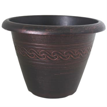 Grower Select 16.00 Wave Planter Copper Brush on Black 4.65gal 25/CS - 16in OD x 11.8in H x 8.56in BD — photo 1 of 2