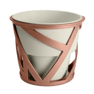 HC 6" Curio Planter Cottage Stone w/ Copper Stand — photo 1 of 2