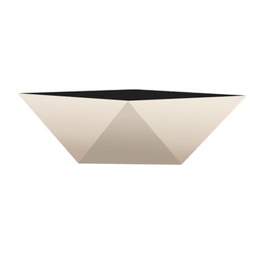 HC 8" Deco Faceted Bowl Vanilla Bisque — photo 1 of 2