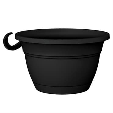 HC 12" Eclipse Round Hanging Basket Black — photo 1 of 2