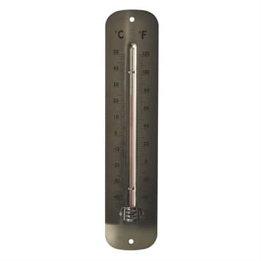 Headwind 12" EZ Read Metal Thermometer Satin Nickel — photo 1 of 2