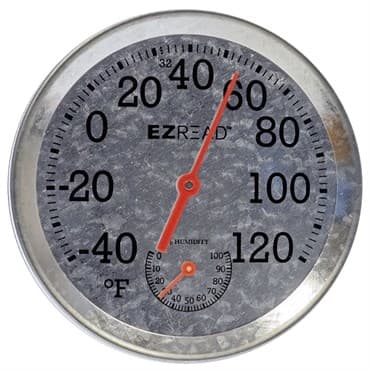 Headwind 8" EZ Read Metal Dial Thermometer/ Hygrometer Antique Aluminum — photo 1 of 2