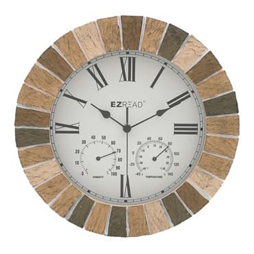 Headwind 14" EZ Read In/Out Clock Polyresin Stone — photo 1 of 2