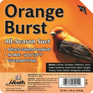Heath 11.25oz Orange Burst All-Season High Energy Suet Cake — photo 1 of 2