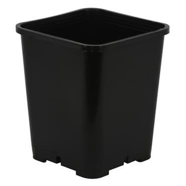 Gro Pro 7in x 7in x 9in Premium Square Pot Black (100/CS) — photo 1 of 2