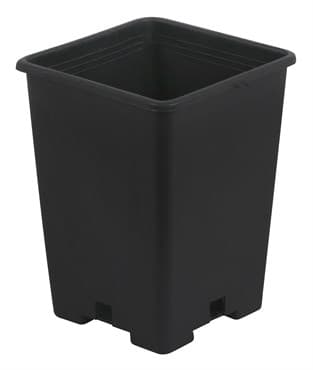 Gro Pro 5 x 5 x 7 in Square Plastic Pot Black (4480/PL) — photo 1 of 2