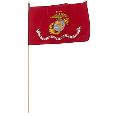 FlagZone 12"x18" Marine Corps Poly Cotton Stick — photo 1 of 2