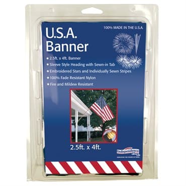 FlagZone 2.5'x4' Nylon Sewn & Embroidered US Banner — photo 1 of 2