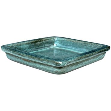 Michael Carr 15.7" Square Saucer Falling Green — photo 1 of 2