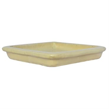 Michael Carr 15.7" Square Saucer Light Cream — photo 1 of 2