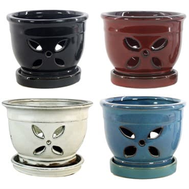 MCarr 12PC 5.5" 4 Petal Orchid Pot Mix Asst — photo 1 of 2