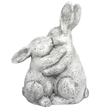 MCarr 13" Kissing Rabbits White — photo 1 of 2