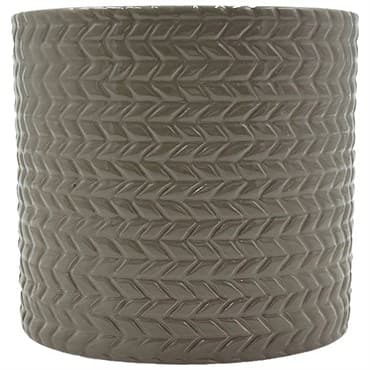 MCarr 5.1"x5.1"x4.7" Ceramic Pot with Glossy Glaze Grey — photo 1 of 2