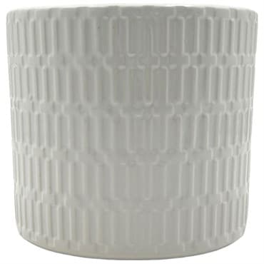 MCarr 5.39"x5.39"x4.72" Ceramic Pot with Glossy Glaze Finish Off White — photo 1 of 2