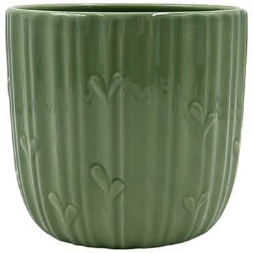 MCarr 6"x6"x5.5" Ceramic Pot with Glossy Glaze Finish Green — photo 1 of 2