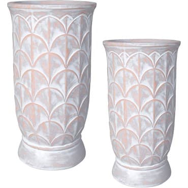 MCarr 8pc Tall Scallop Planter Pallet Antique White — photo 1 of 2
