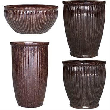 MCarr 26pc Glazed Mixed Planter Pallet Assortment Falling Brown — photo 1 of 2