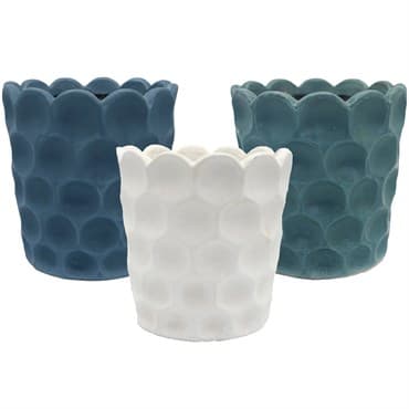 MCarr 8pc 7.1" Scallop Dimple Planter Asst Mixed Colors — photo 1 of 2