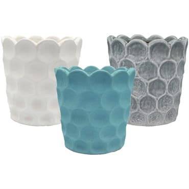 MCarr 8pc 7.1" Scallop Dimple Planter Asst Mixed Colors — photo 1 of 2