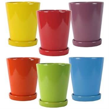 MCarr 18PC Tall Round W/Saucer Set Mix Colors — photo 1 of 2