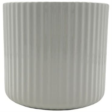 MCarr 5.24"x5.24"x4.96" Ceramic Pot with Glossy Glaze Finish White — photo 1 of 2