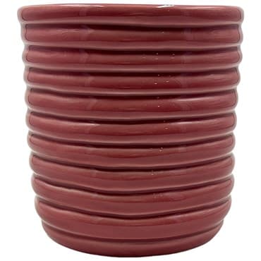 MCarr 5.91"x5.91"x6.18" Ceramic Pot with Glossy Glaze Finish Red — photo 1 of 2