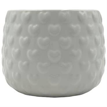 MCarr 5.31"x5.31"x4.13" Ceramic Pot with Glossy Glaze Finish White — photo 1 of 2