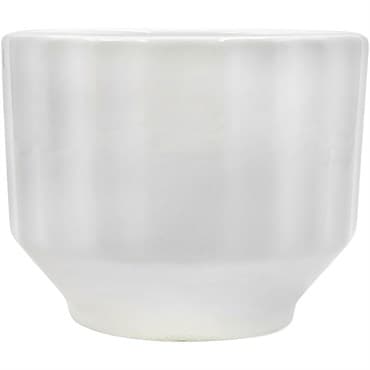 MCarr 4.4"x4.4"x3.5" Ceramic Pot Glossy Glaze Tapered White — photo 1 of 2