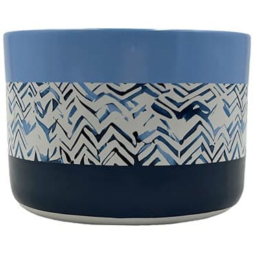 MCarr 6.5"x6.5"x4.6" Ceramic Pot with Glossy Glaze Finish Blue Colors — photo 1 of 2