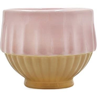 Mcarr 4.7"x4.7"x2.8" Ceramic Pot Glossy Glaze White with Gold Bottom — photo 1 of 2