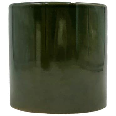 MCarr 5"x5"x5" Stoneware Pot with Reactive Finish Dark Green — photo 1 of 2