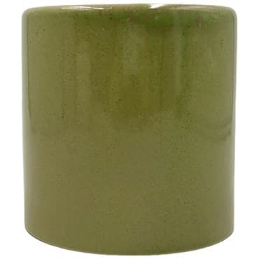 MCarr 5"x5"x5" Stoneware Pot with Reactive Finish Bright Green — photo 1 of 2