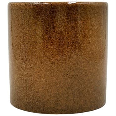 MCarr 5"x5"x5" Stoneware Pot with Reactive Finish Dark Yellow — photo 1 of 2