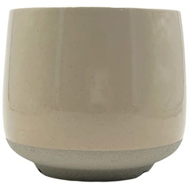 MCarr 5.5"x5.5"x4.7" Stoneware with Glossy Glaze Finish Cream/Tan — photo 1 of 2