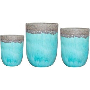MCarr 12PC Tall Round Plt Volcanic Milky Blue — photo 1 of 2