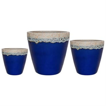 MCarr 6pc Large Round Planter Pallet Volcanic Admiral Blue — photo 1 of 2