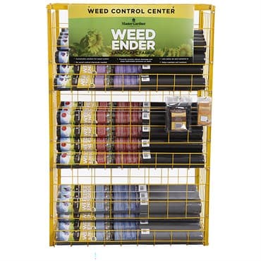Master Gardner Gravity Fed Fabric Display Rack With Master Gardner Sign — photo 1 of 2