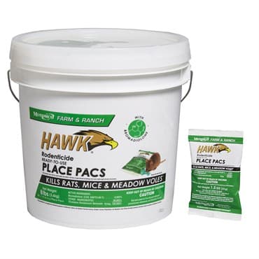 Motomco 150ct 1.5oz Place Pacs Hawk Rodent Bait in Pail Rodenticide ( Bromadiolone ) — photo 1 of 2