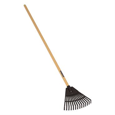 Midwest 8" Poly Shrub Rake Single Screw 42" Painted Wood Handle — photo 1 of 2