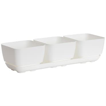 Majestic Trio Planter White Herb & Succulent Planter — photo 1 of 2