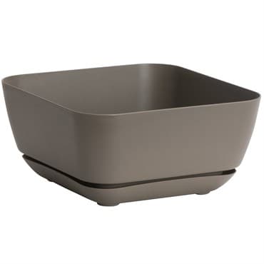 Majestic Gdn Planter Taupe 12"x12" Square Matte — photo 1 of 2