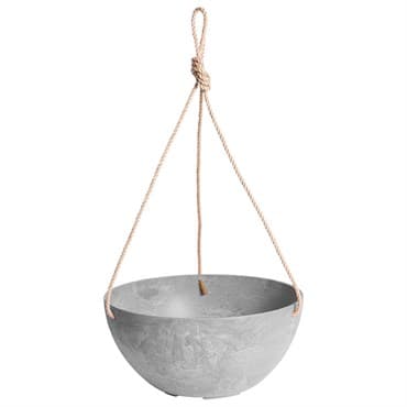 ArtStone 12" Napa Hanging Bowl with Rope Grey — photo 1 of 2