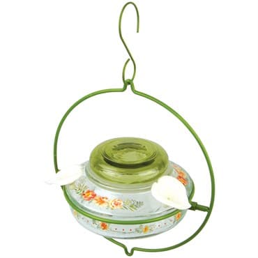Natures Way 13oz Deco Glass Top-Fill Hummingbird Feeder Gardenia Bouquet — photo 1 of 2