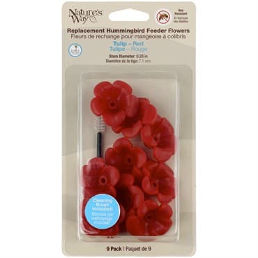 Natures Way Hummingbird Replacement Flowers w/ Cleaning Brush Red Tulip — photo 1 of 2
