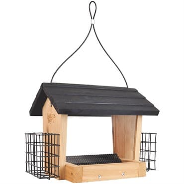 Natures Way 3qt Cedar Hopper Feeder w/ Suet Cages — photo 1 of 2