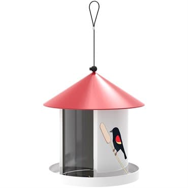 Audubon Limited Edition Eggpicnic Audubon Round Metal Hopper Feeder with Optional Pole Mount Hardware — photo 1 of 2