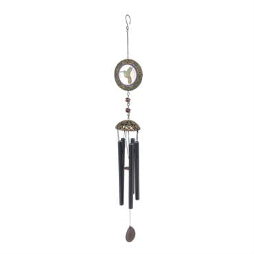 Panacea 32" Glass Hummingbird Chime Black — photo 1 of 2