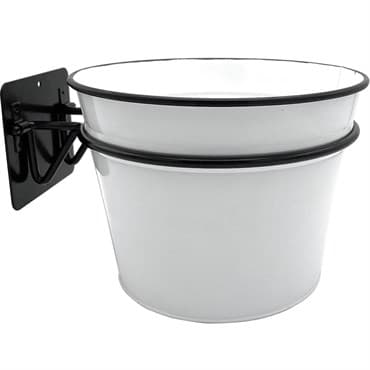 Panacea 8" Milkhouse Wall Mounted Planter with Mounting Plate White Enamelware Finish — photo 1 of 2