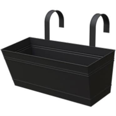 Panacea 16" Over the Rail Metal Planter Matte Black — photo 1 of 2