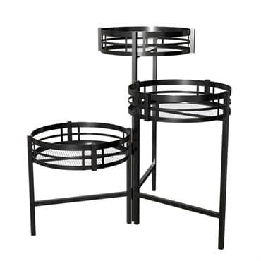 Panacea 20" Mission 3 Tier Folding Plant Stand Black — photo 1 of 2